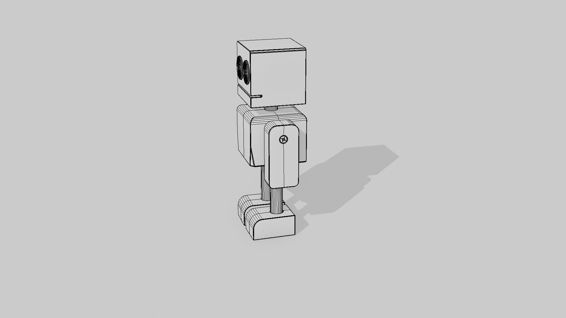 Wooden Robot 3D model_17