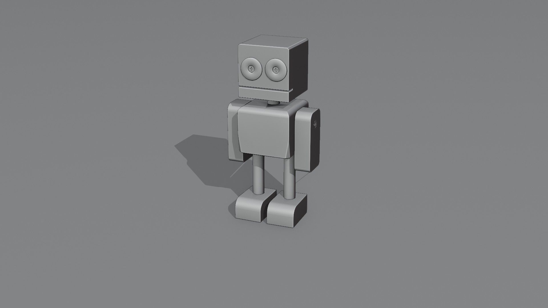 Wooden Robot 3D model_8