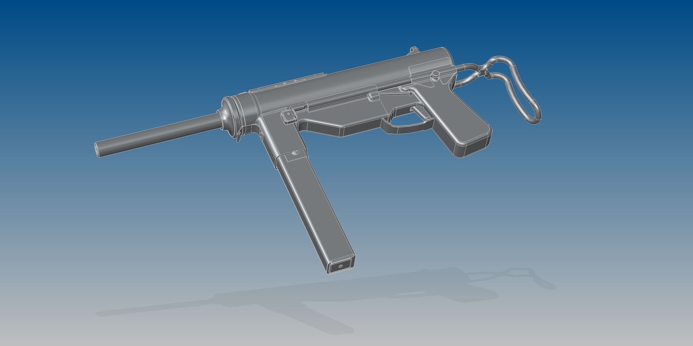 M3A1 Grease gun 3D model_4