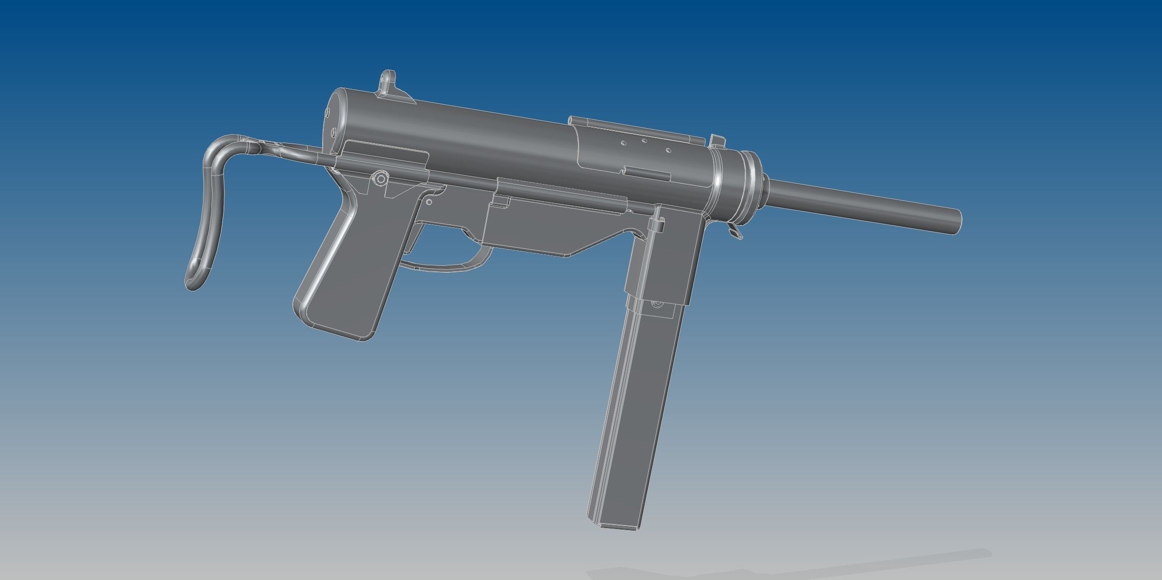 M3A1 Grease gun 3D model_1