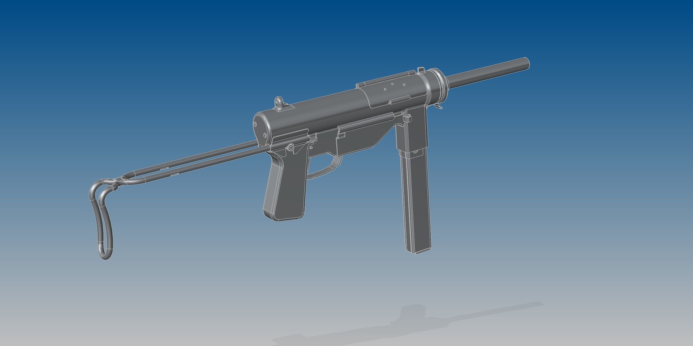 M3A1 Grease gun 3D model_8