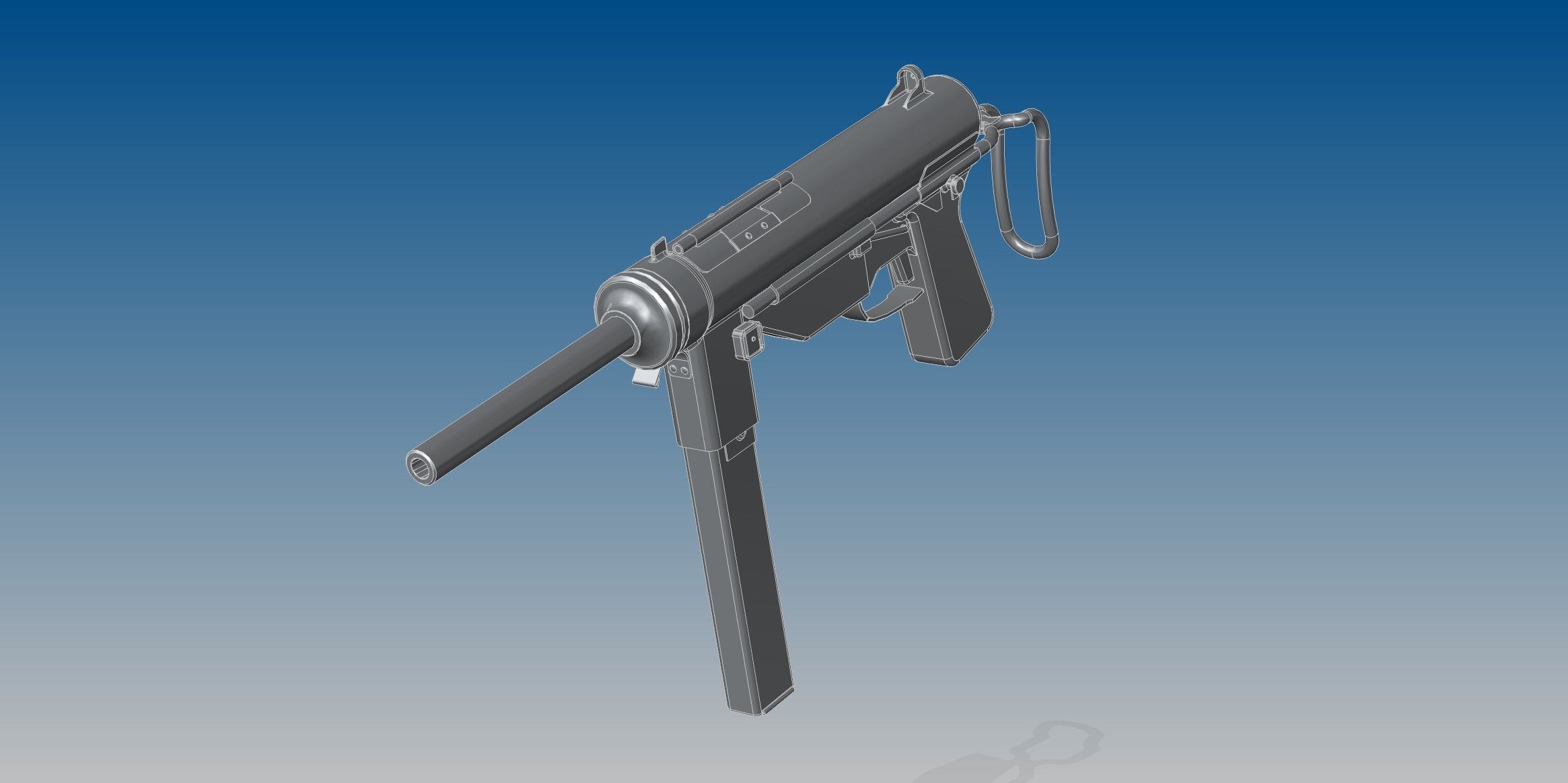 M3A1 Grease gun 3D model_3