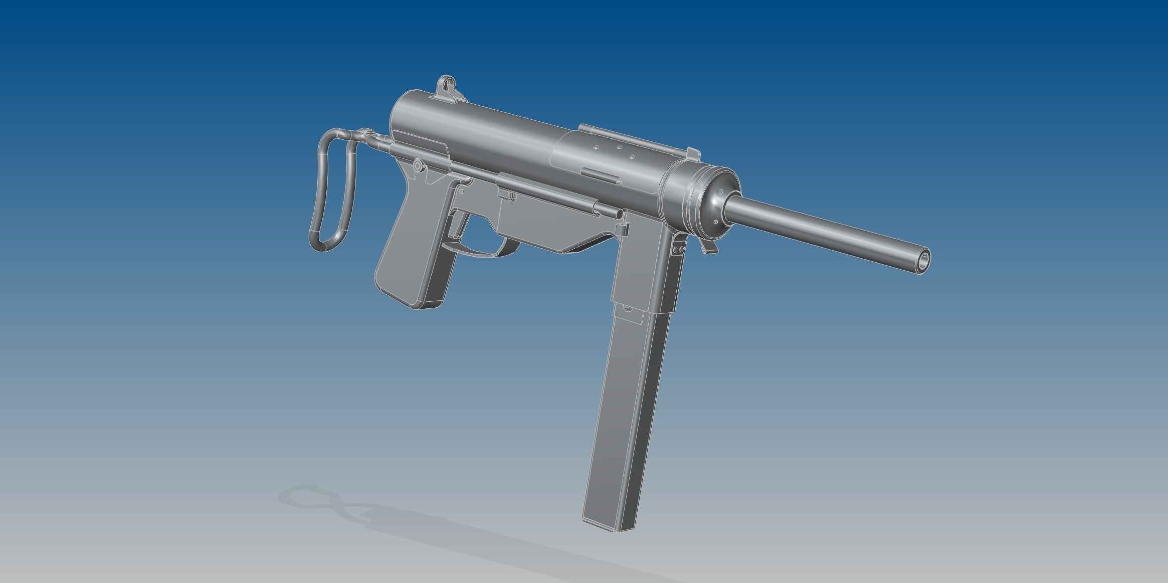 M3A1 Grease gun 3D model_2