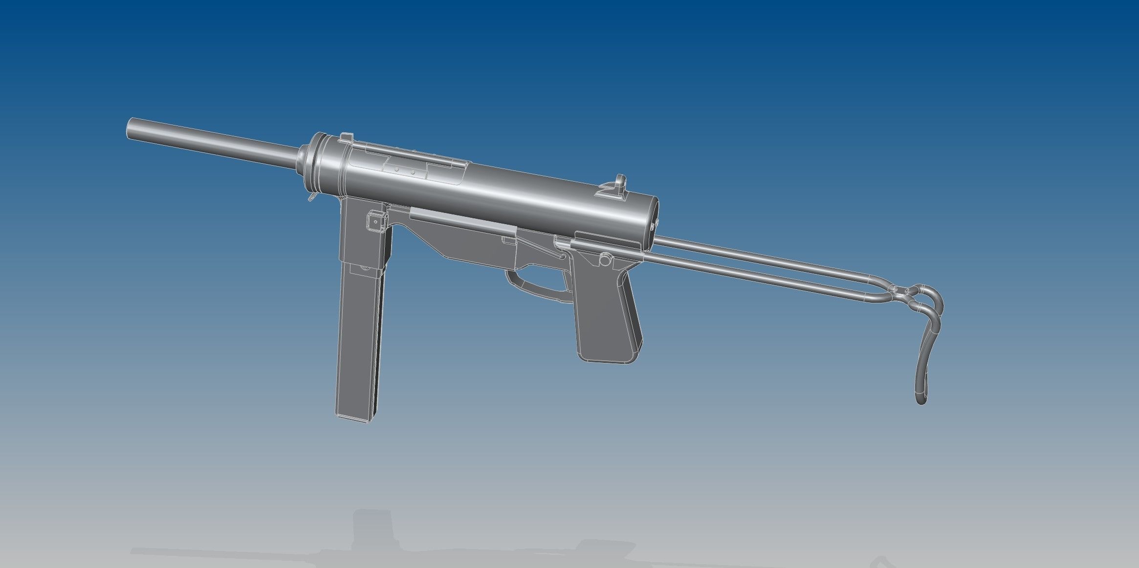 M3A1 Grease gun 3D model_6
