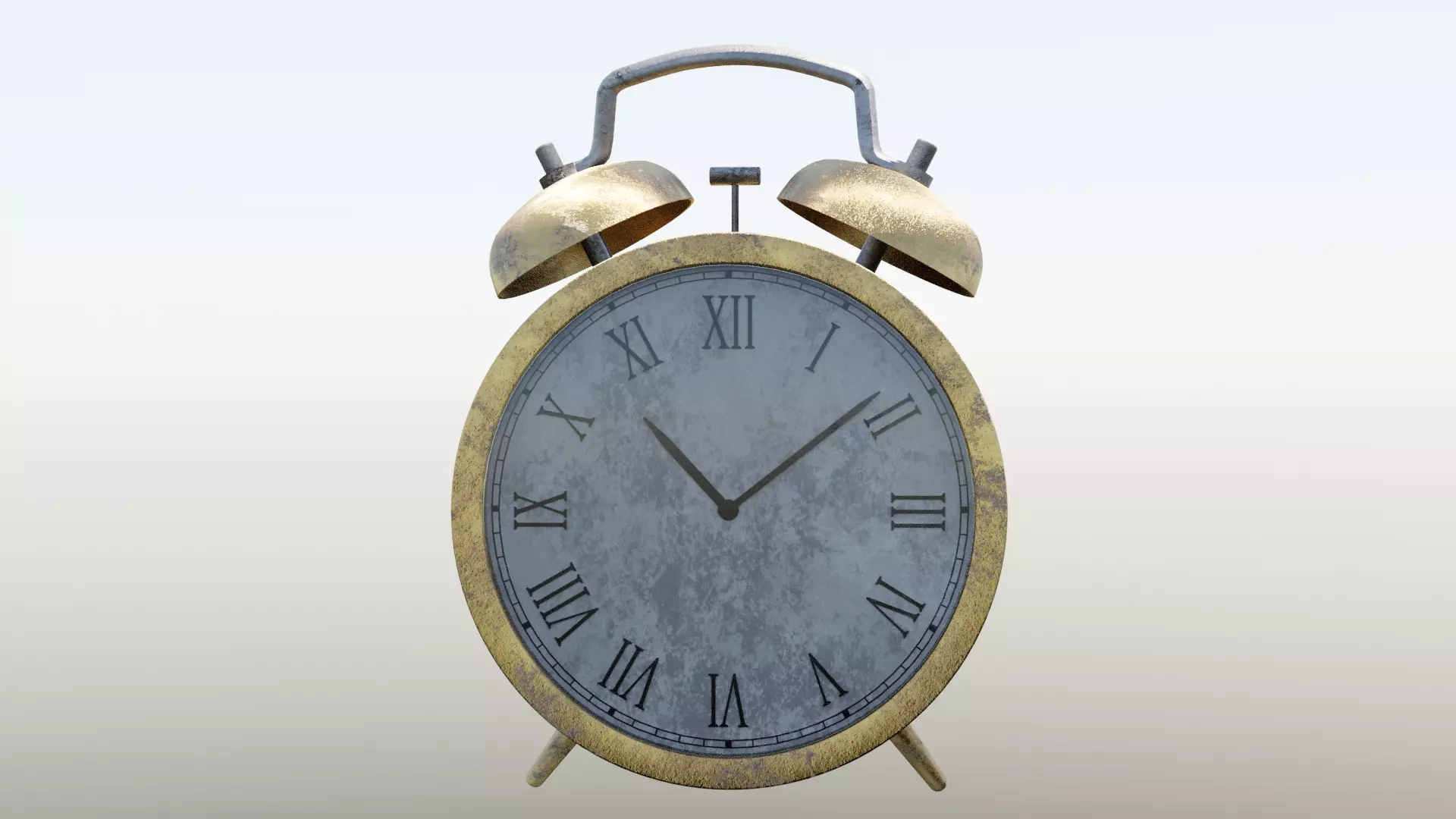 Old alarm clock Free 3D model_0