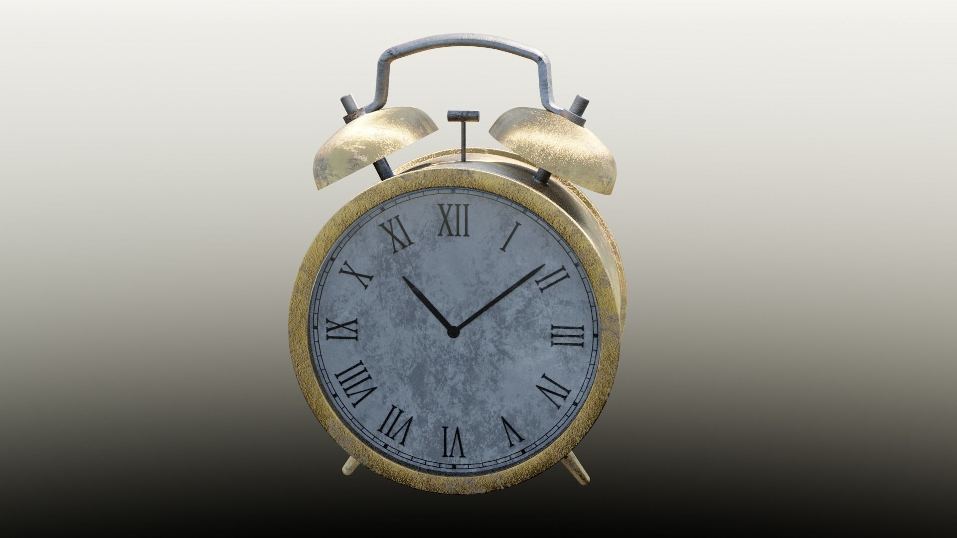 Old alarm clock Free 3D model_3