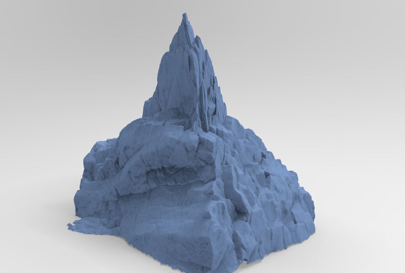 Dark Horror Cliffs 3 3D model_1