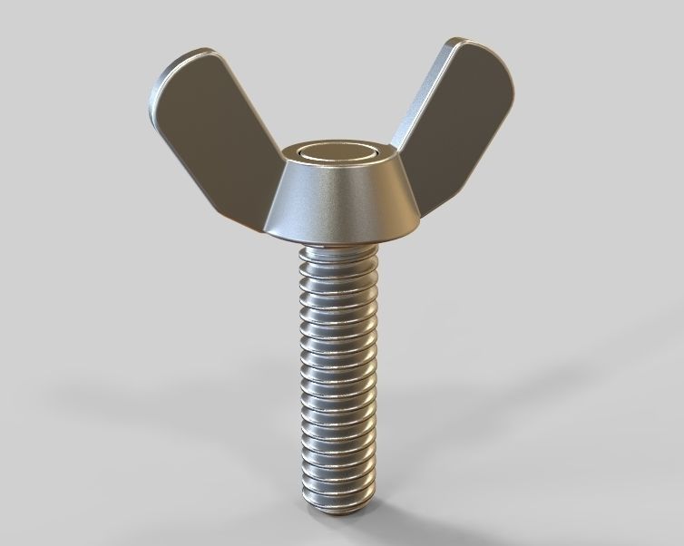M5 x 31mm Wing Screws 3D print model_14