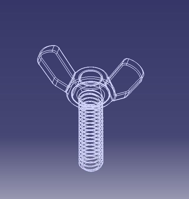 M5 x 31mm Wing Screws 3D print model_31