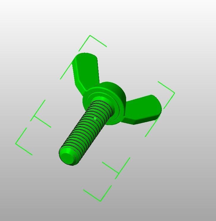 M5 x 31mm Wing Screws 3D print model_28