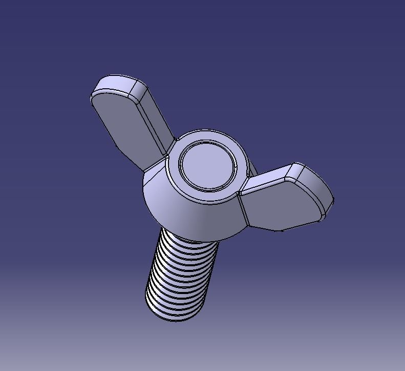M5 x 31mm Wing Screws 3D print model_36