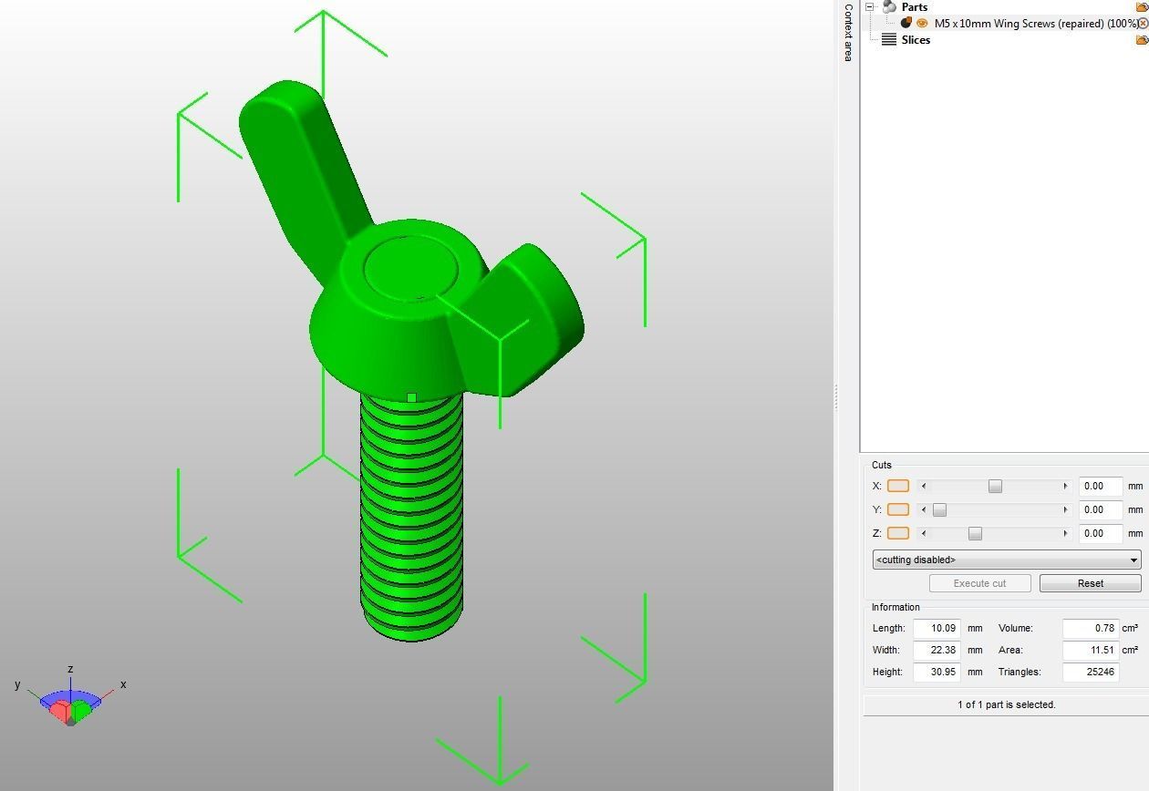 M5 x 31mm Wing Screws 3D print model_23