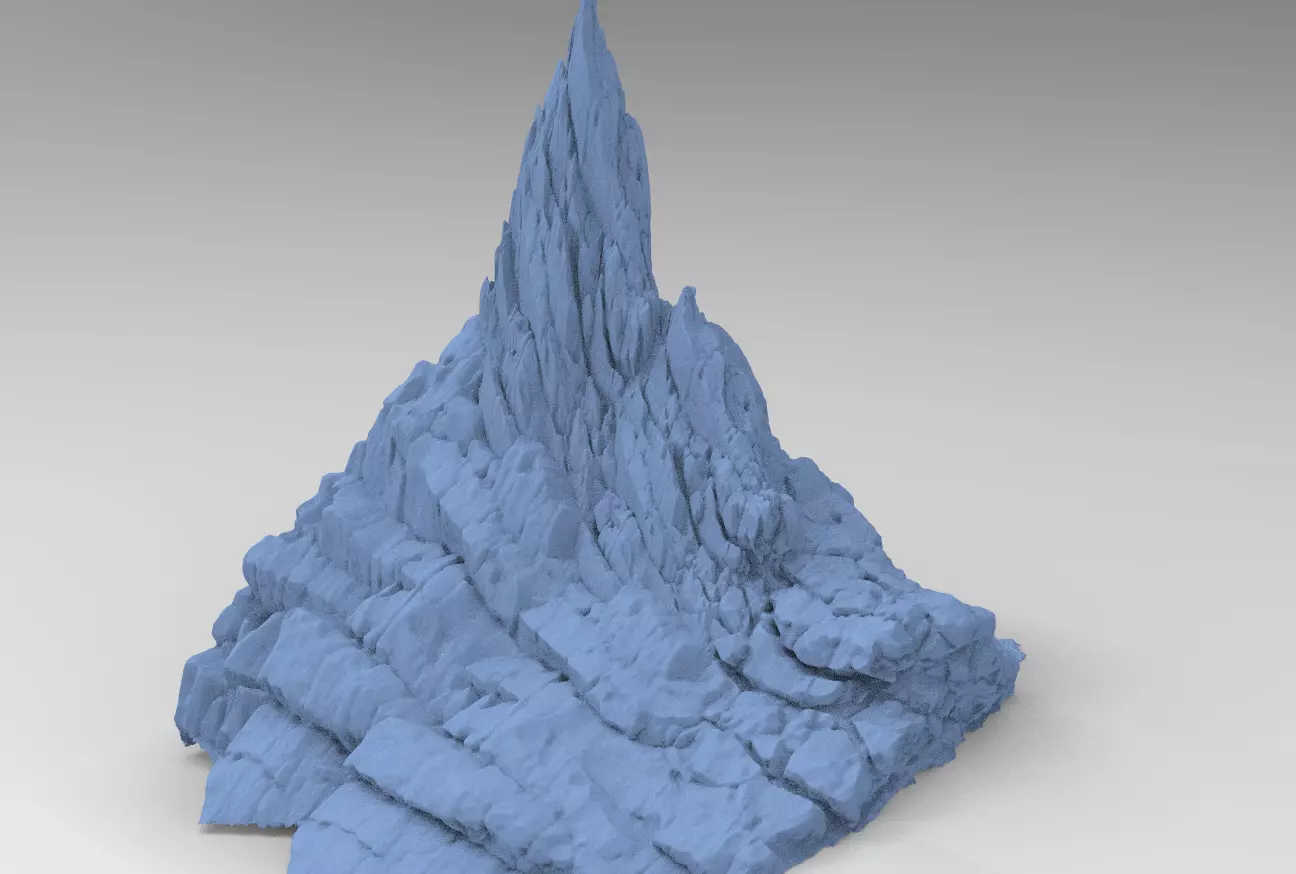 Dark Horror Cliffs 6 3D model_0