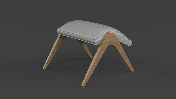 Armchair rocking chair 3D model 7