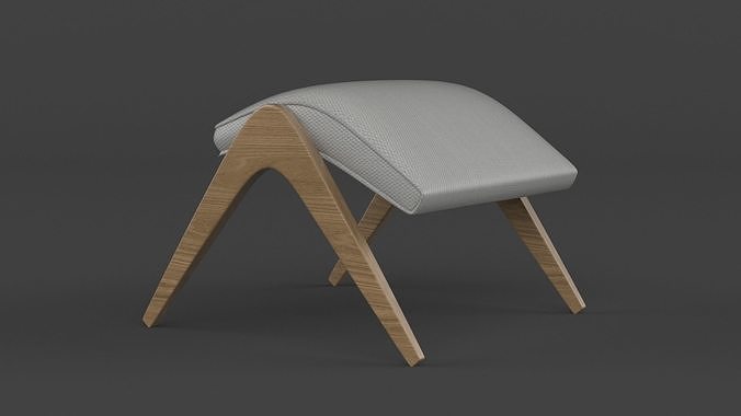 Armchair rocking chair 3D model 6