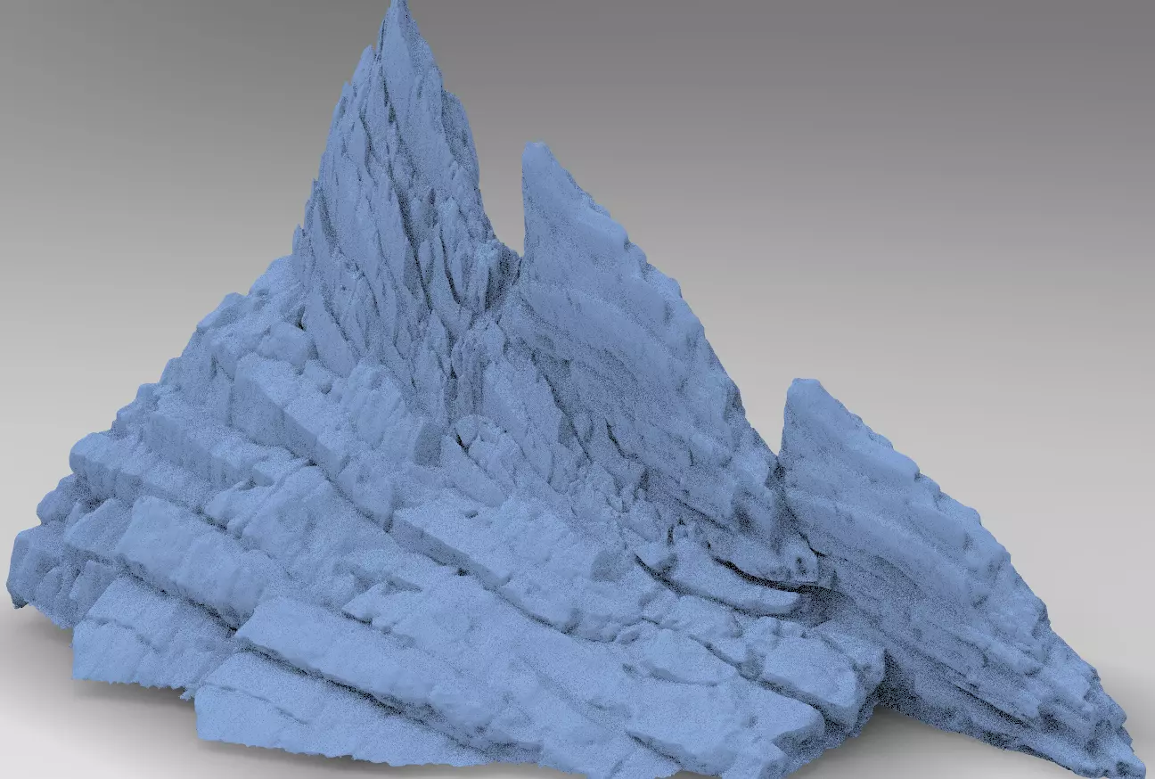 Gothic Cliffs 4 3D model