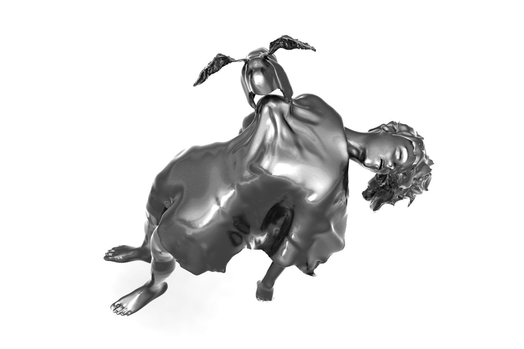 Creative CR 09 angel and girl 3D print model_2