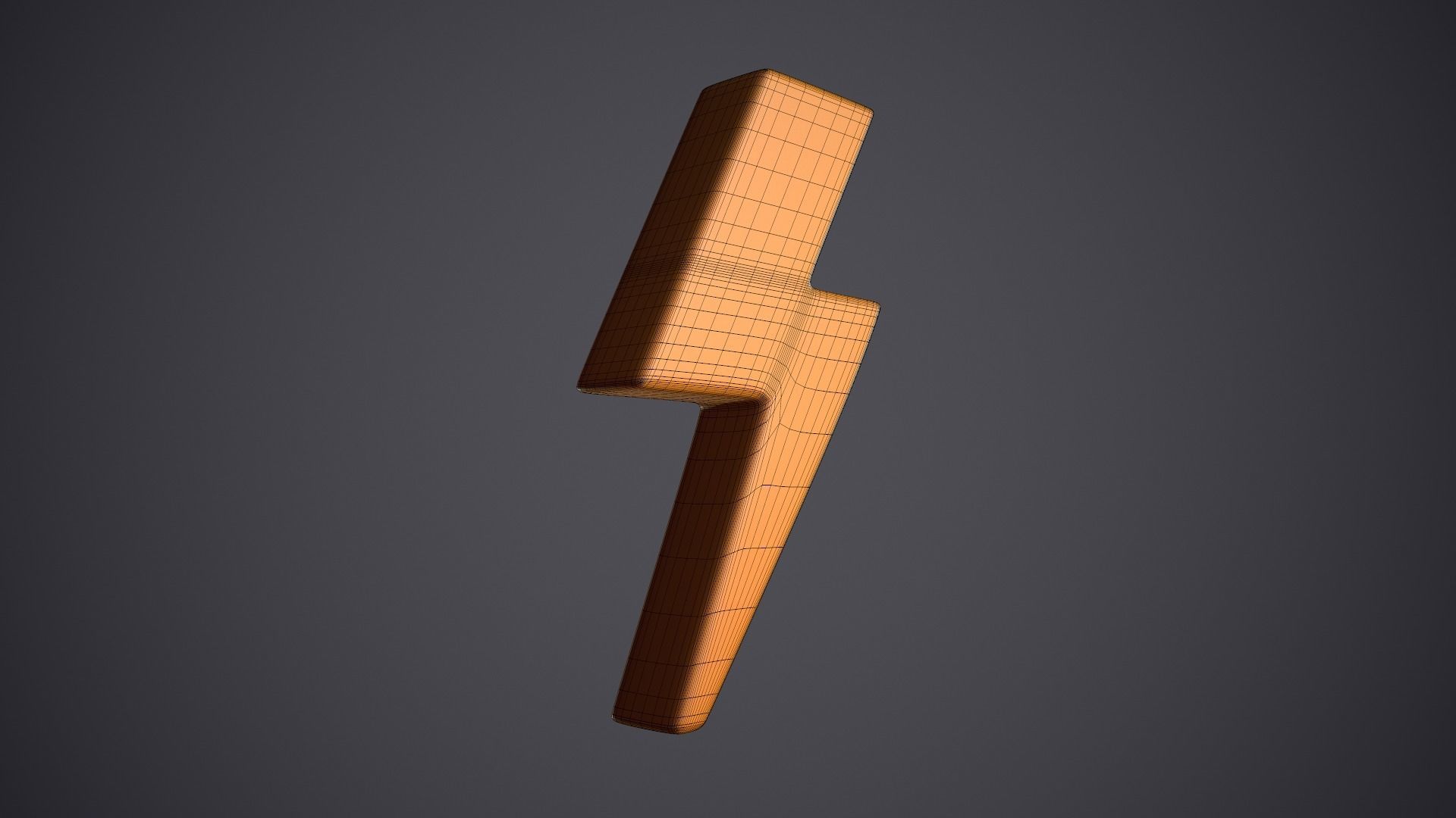 Flash Icon Low-poly 3D model_4