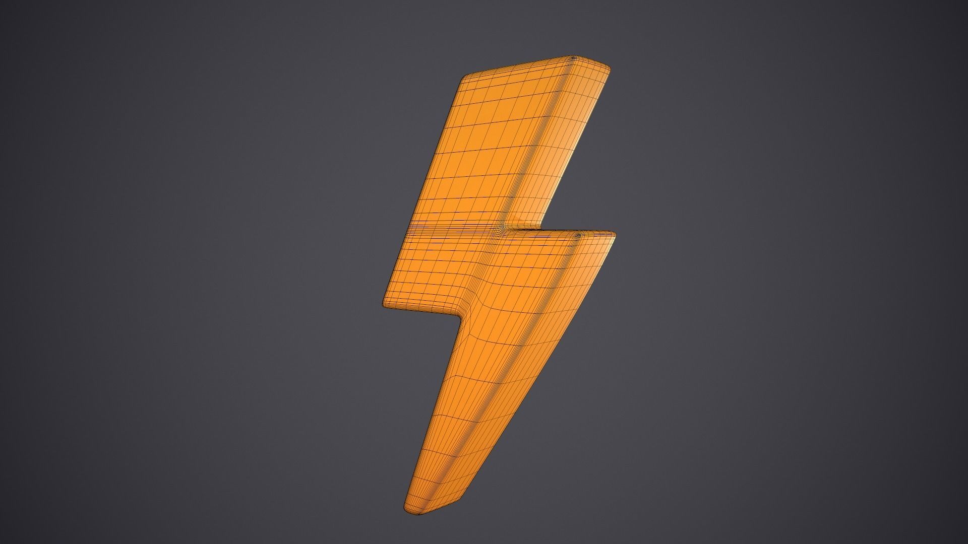 Flash Icon Low-poly 3D model_3