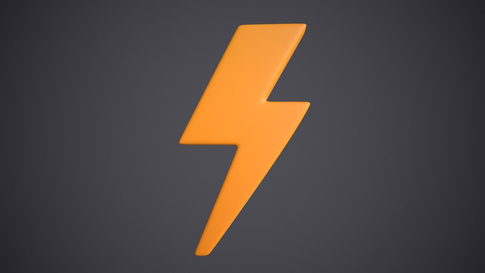 Flash Icon Low-poly 3D model_1