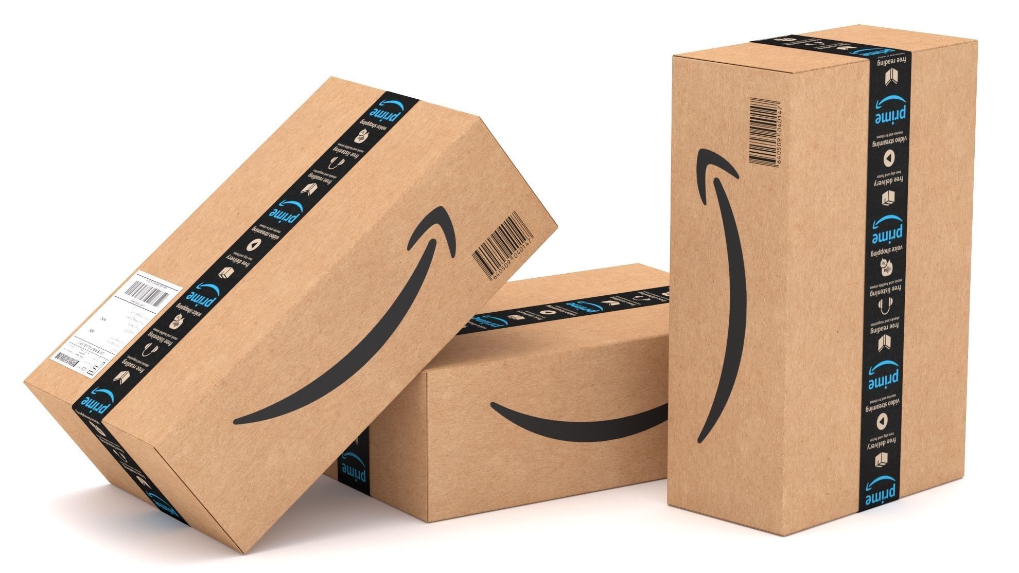 Cardboard Box Amazon 3D model_5