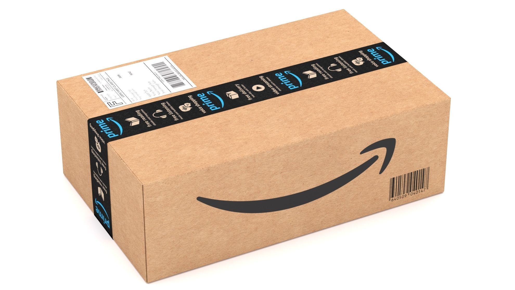 Cardboard Box Amazon 3D model_3
