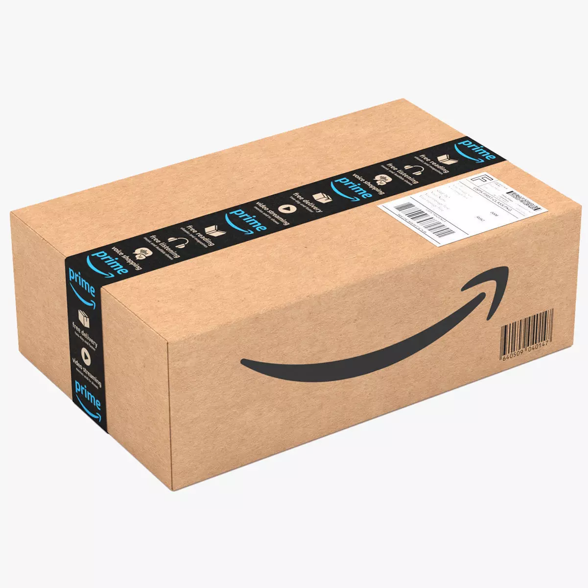 Cardboard Box Amazon 3D model_0