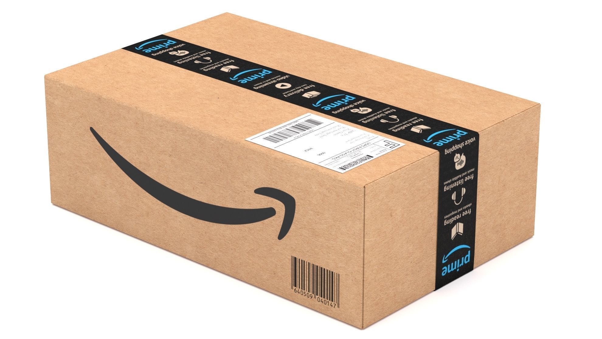 Cardboard Box Amazon 3D model_2