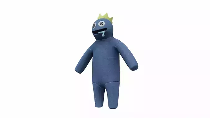 Plush toy monster blue from rainbow friends