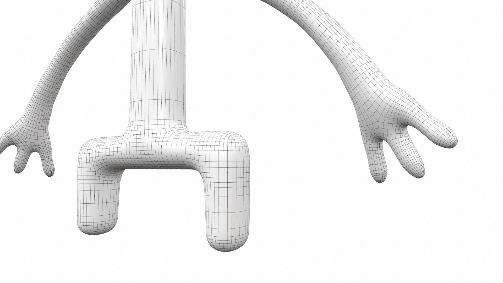 Plush toy monster green from rainbow friends 3D model_16