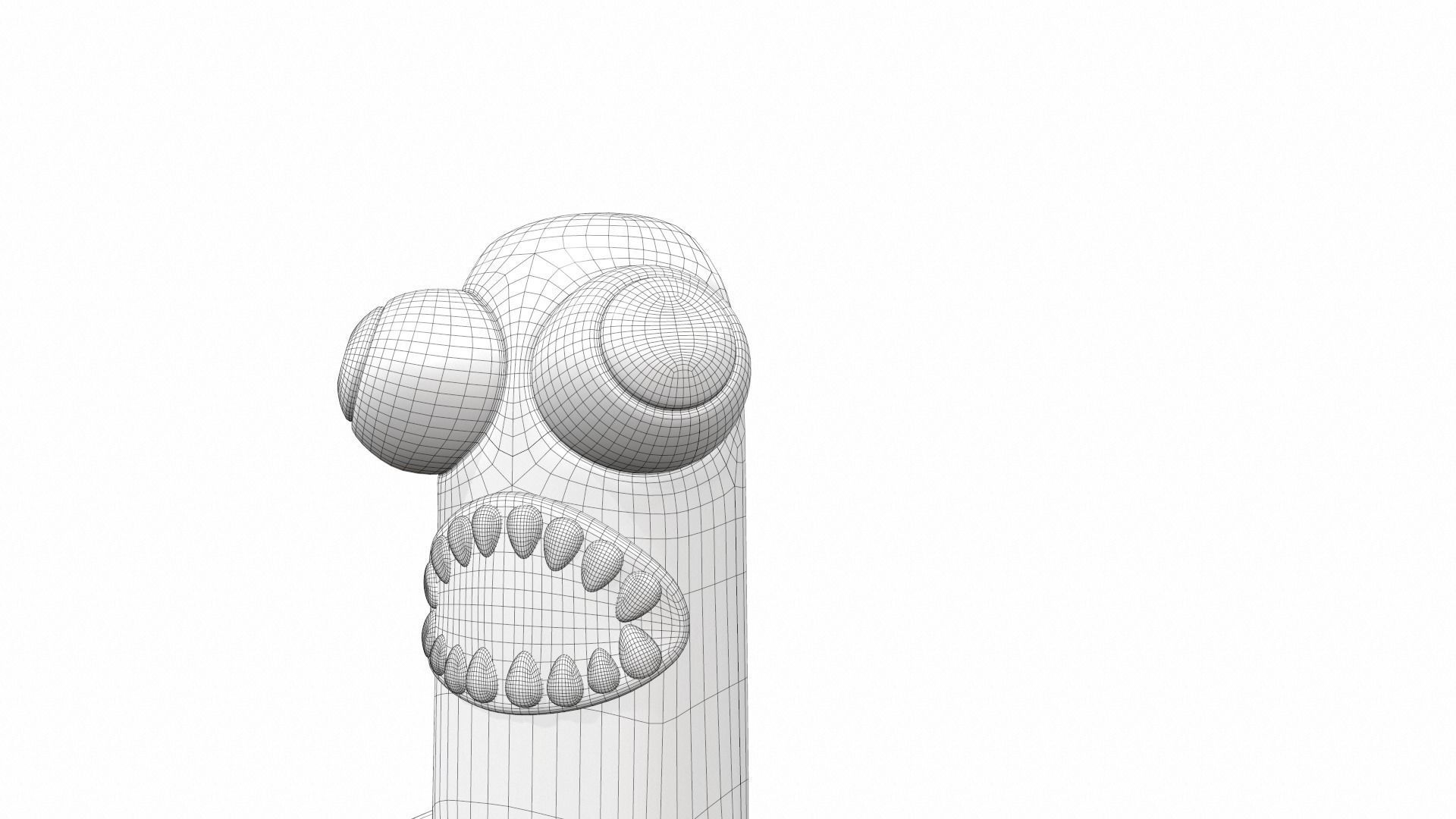 Plush toy monster green from rainbow friends 3D model_14