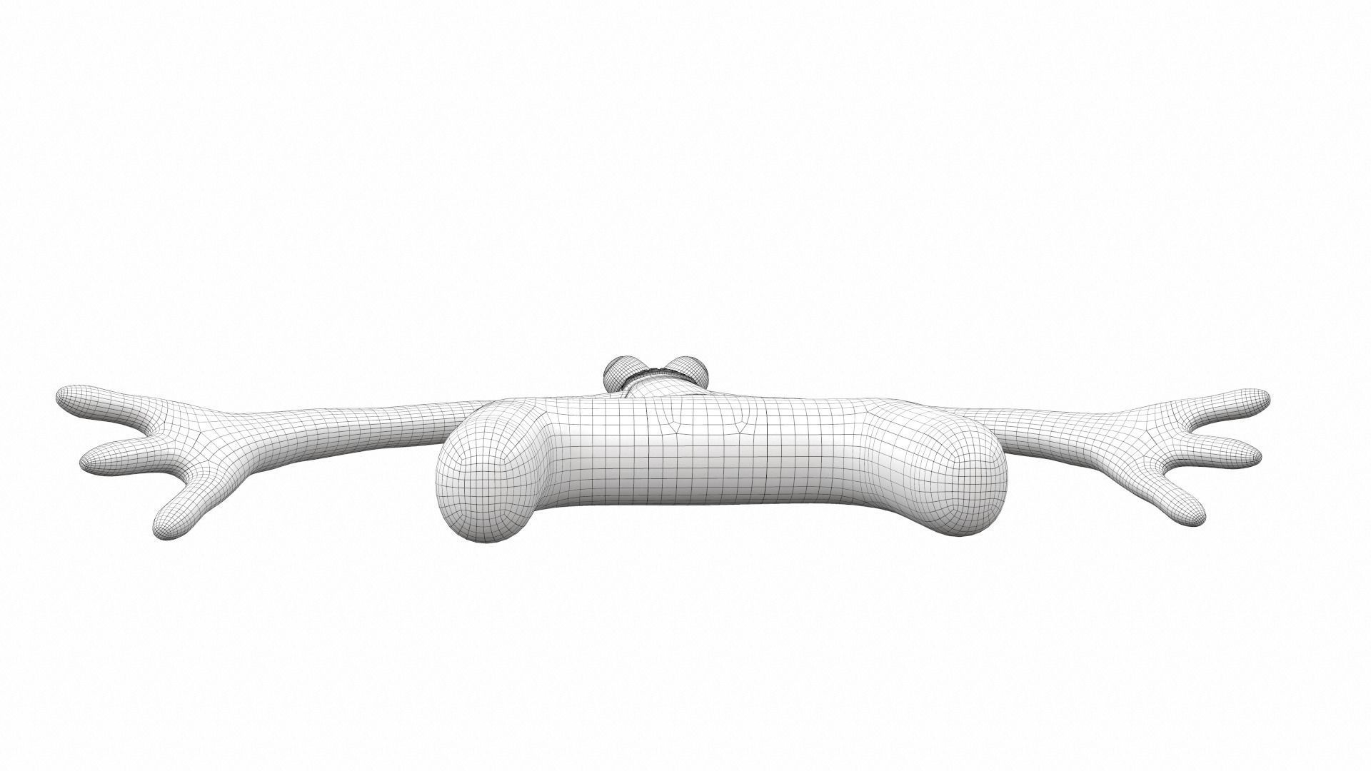 Plush toy monster green from rainbow friends 3D model_12