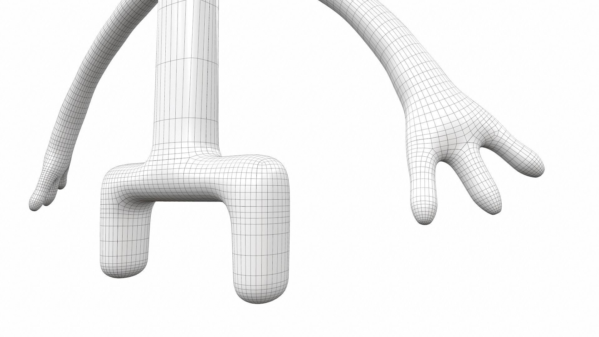 Plush toy monster green from rainbow friends 3D model_17