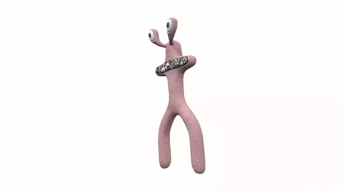 Plush toy monster pink from rainbow friends 3D model
