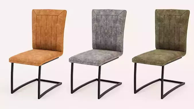 Ancient Style Chair - 3 Model Variant with different textures