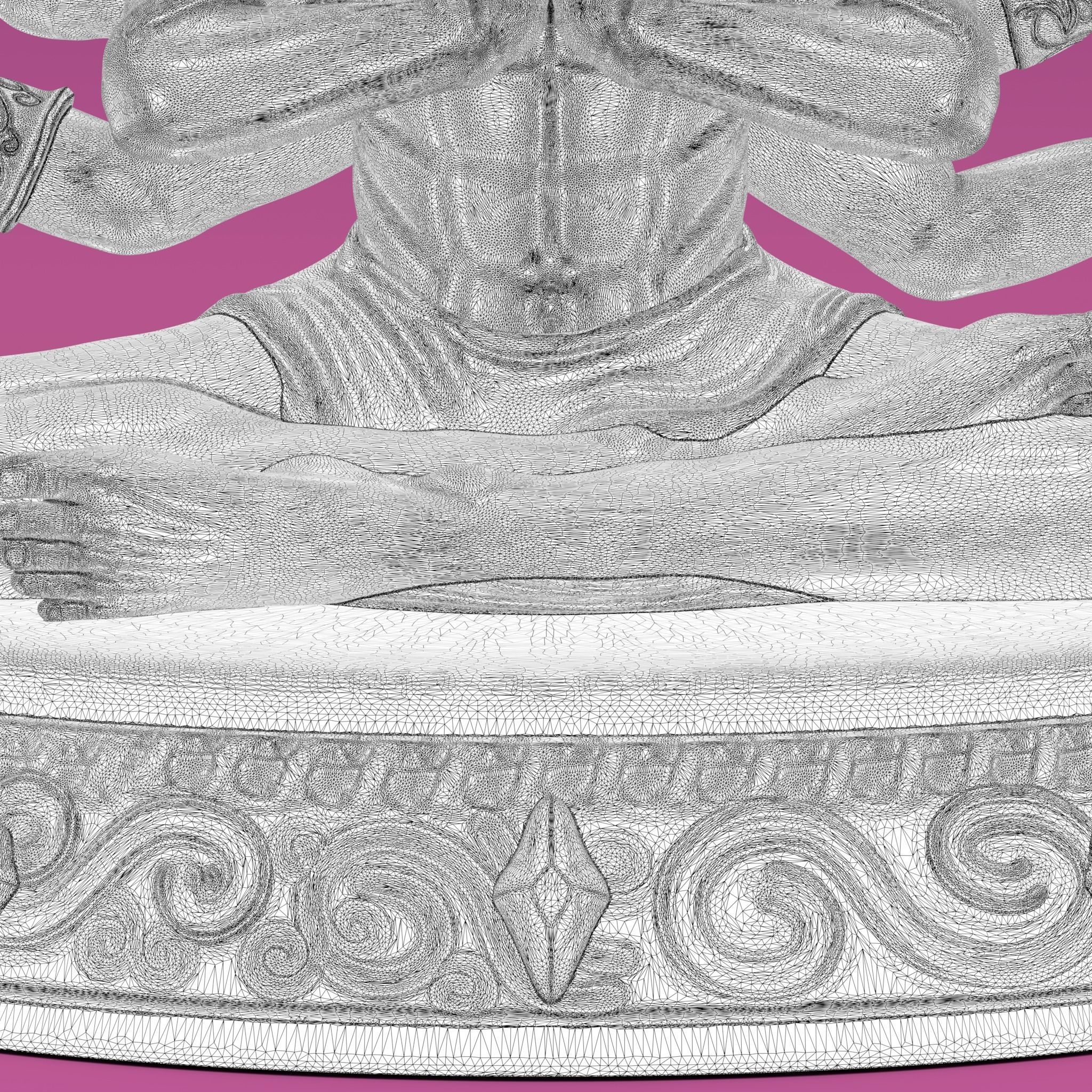 monk - meditation 3D print model_10