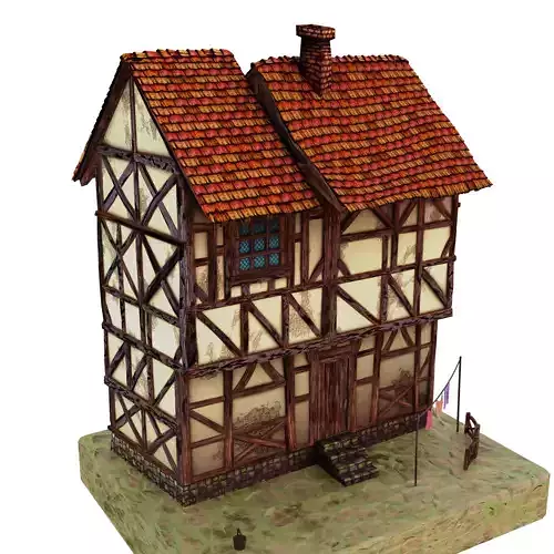 House Medieval 01 Low-poly 3D model