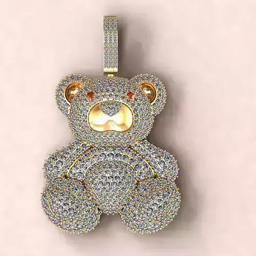 bear pendant gold