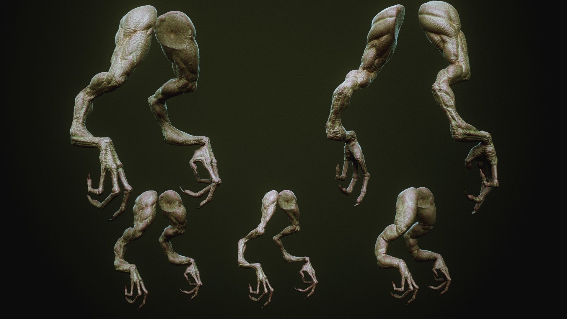 DEMON part three 40 Arms with Blendshapes 3D model_25