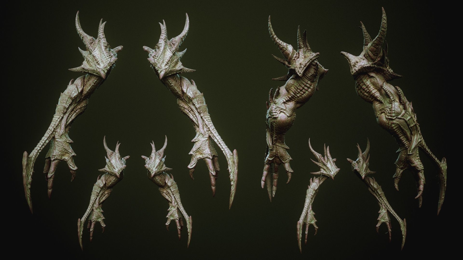 DEMON part three 40 Arms with Blendshapes 3D model_24