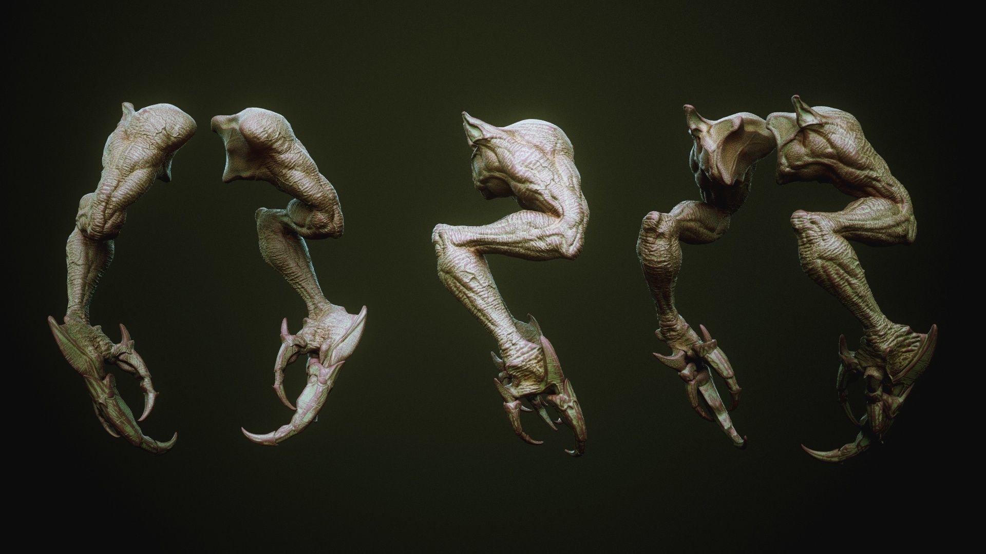 DEMON part three 40 Arms with Blendshapes 3D model_33