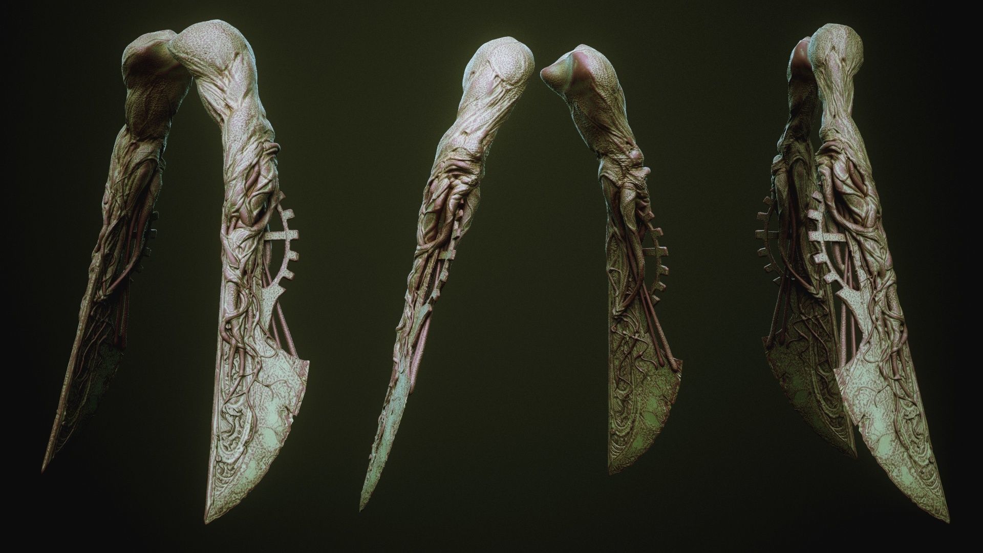 DEMON part three 40 Arms with Blendshapes 3D model_21