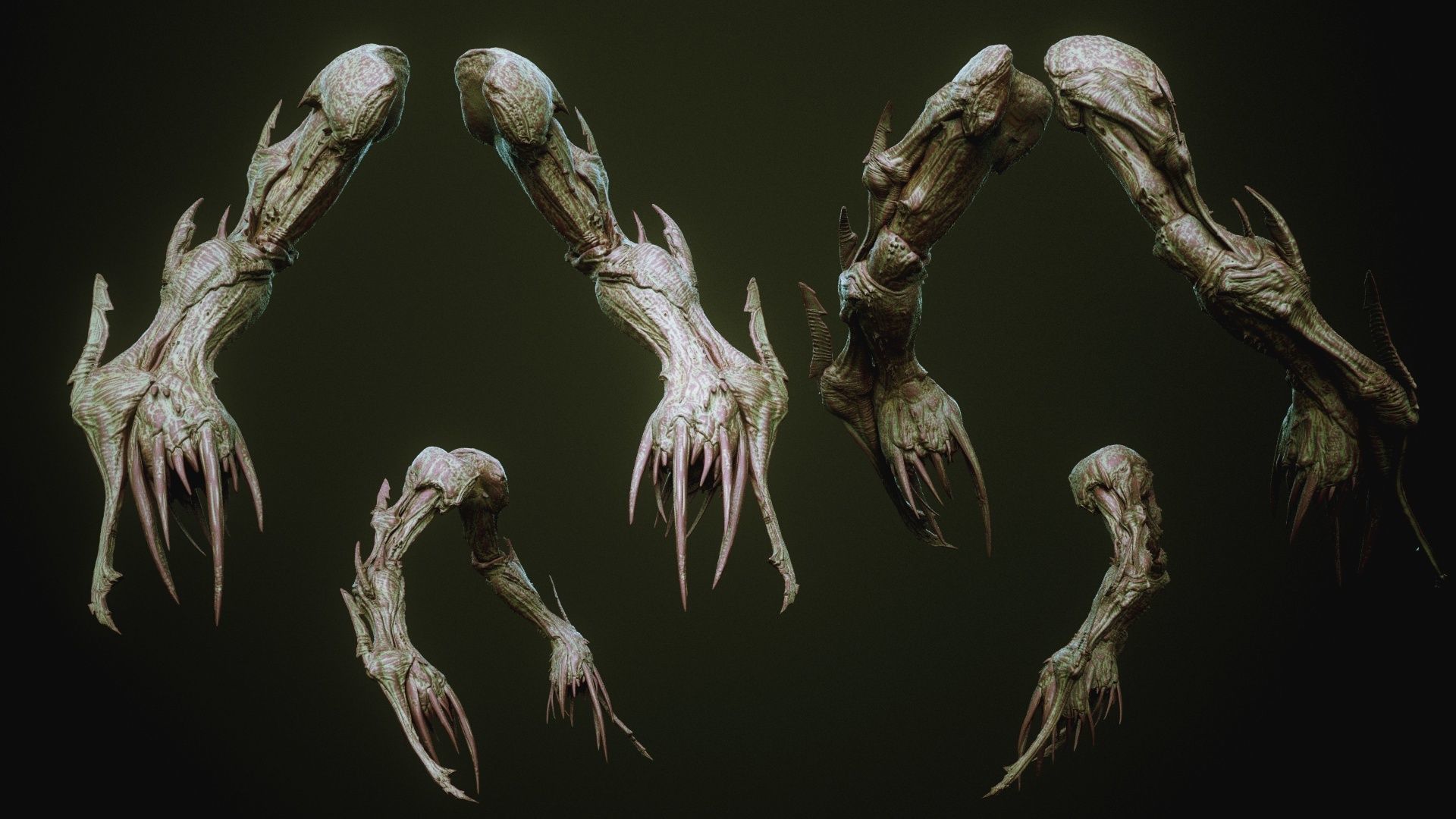 DEMON part three 40 Arms with Blendshapes 3D model_50