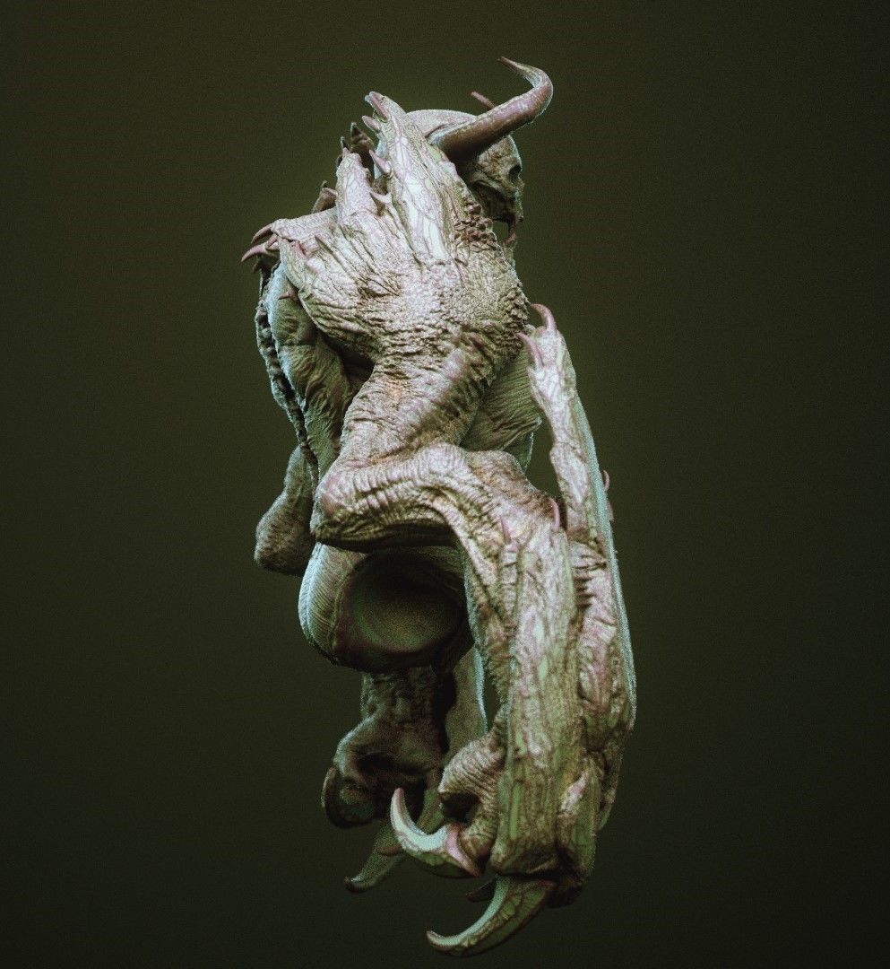 DEMON part three 40 Arms with Blendshapes 3D model_52