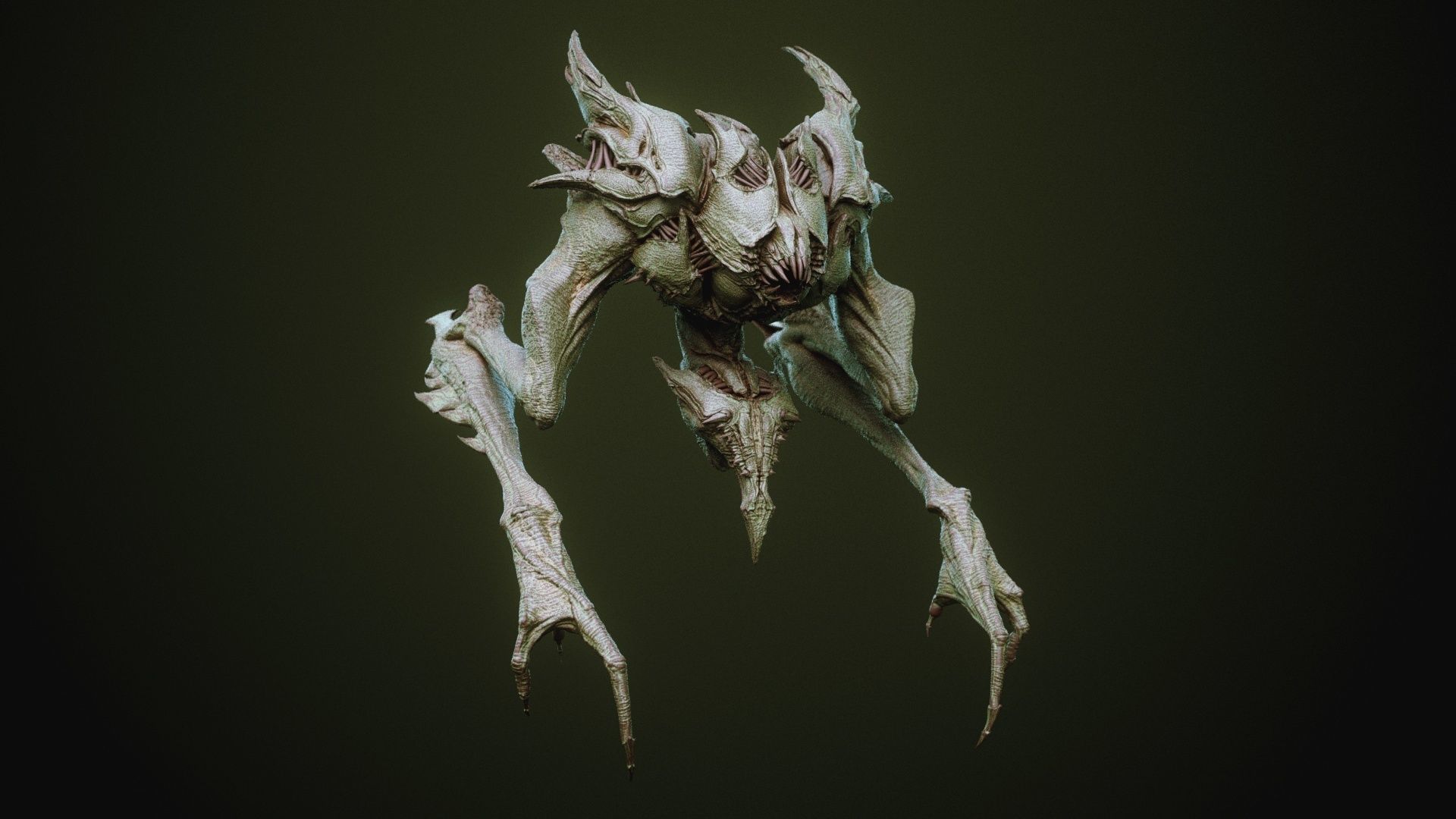 DEMON part three 40 Arms with Blendshapes 3D model_22