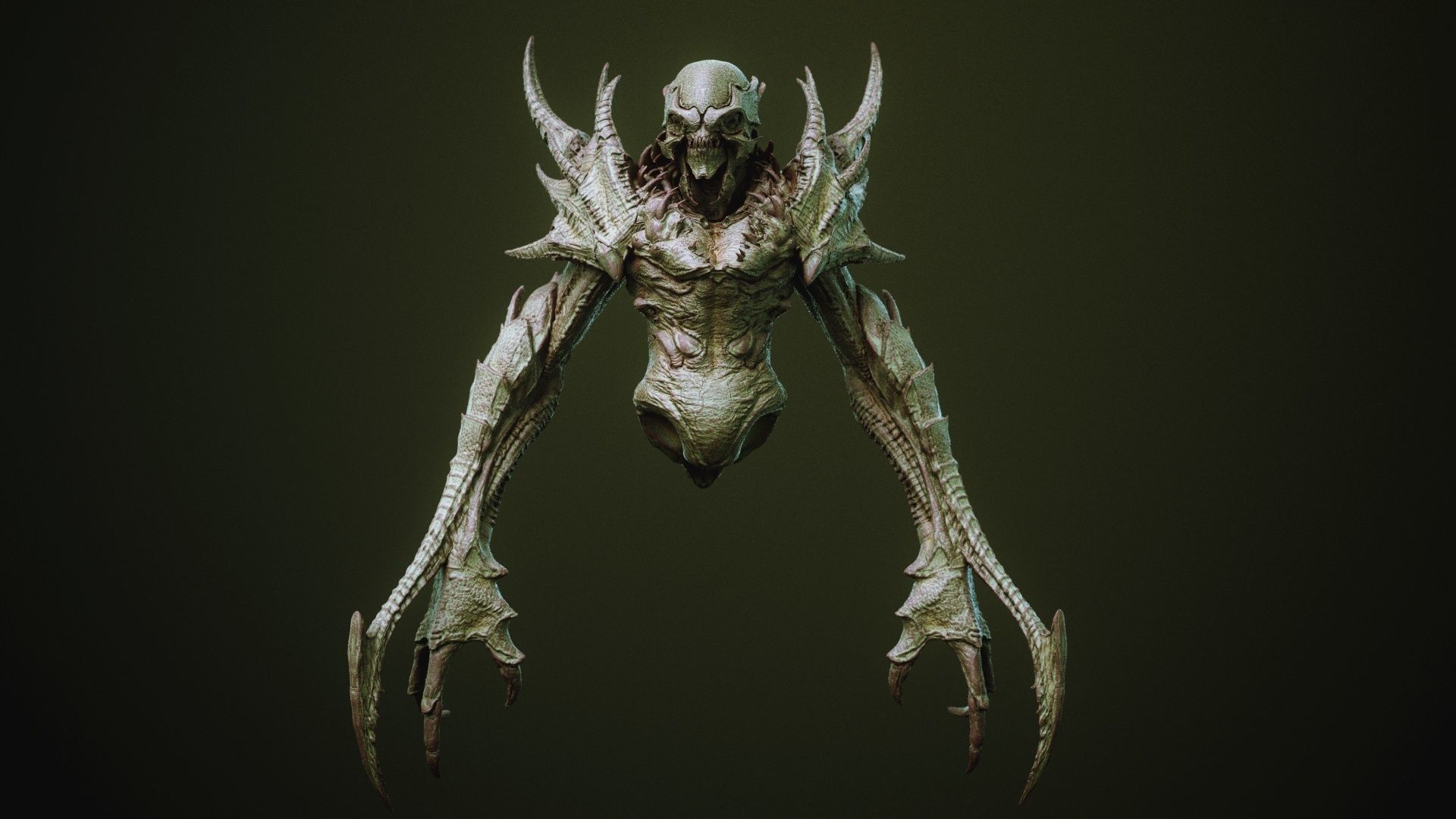 DEMON part three 40 Arms with Blendshapes 3D model_23