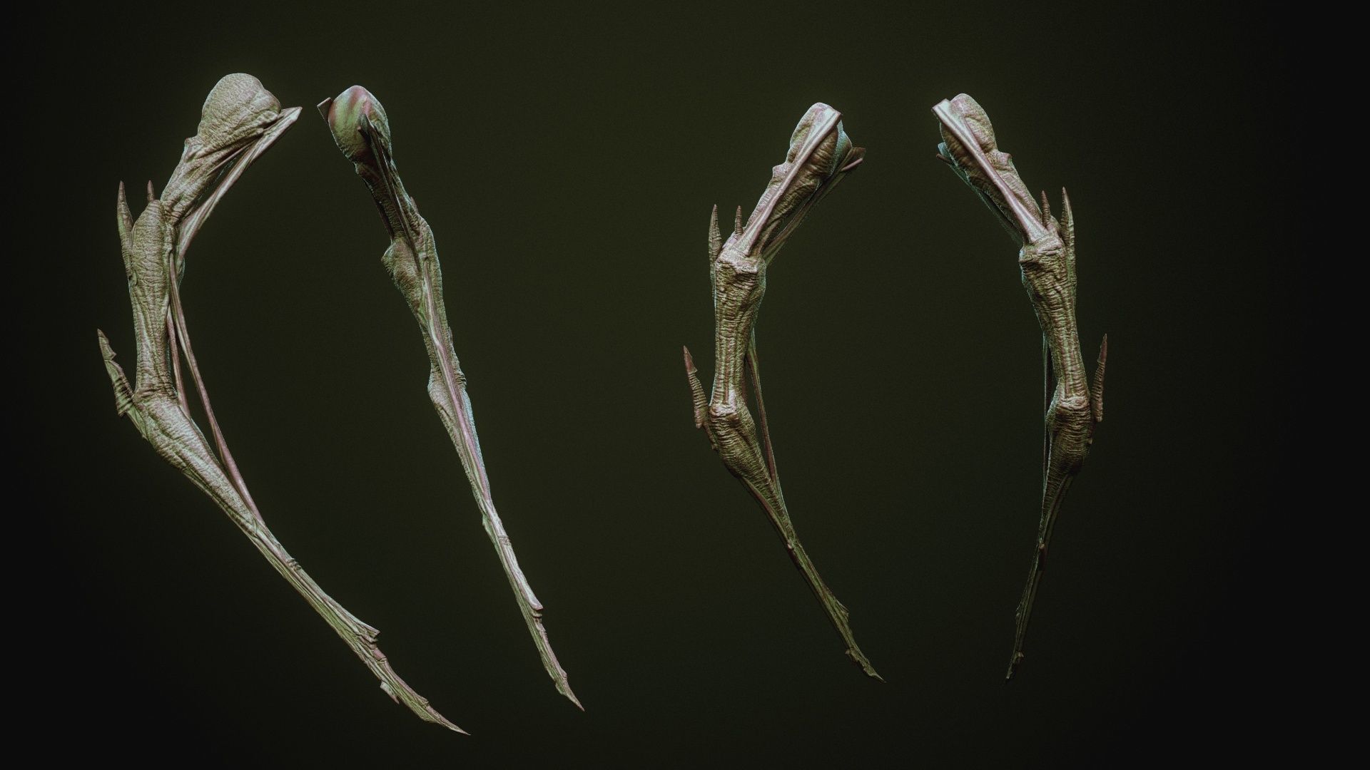 DEMON part three 40 Arms with Blendshapes 3D model_38