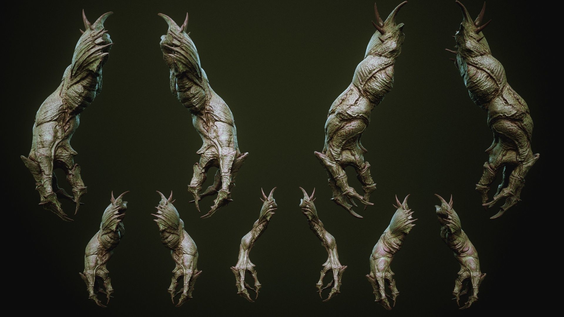 DEMON part three 40 Arms with Blendshapes 3D model_5