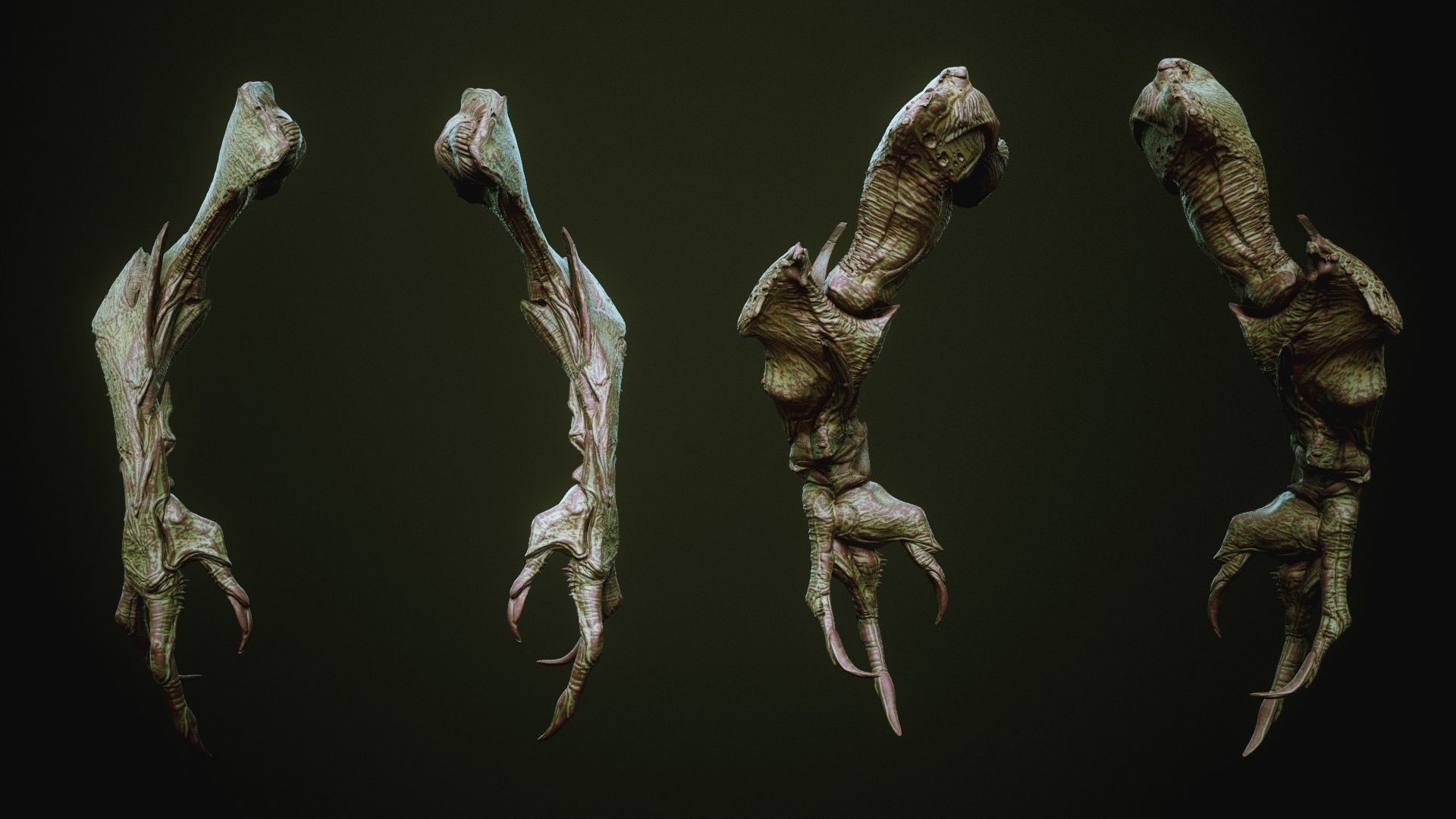DEMON part three 40 Arms with Blendshapes 3D model_41