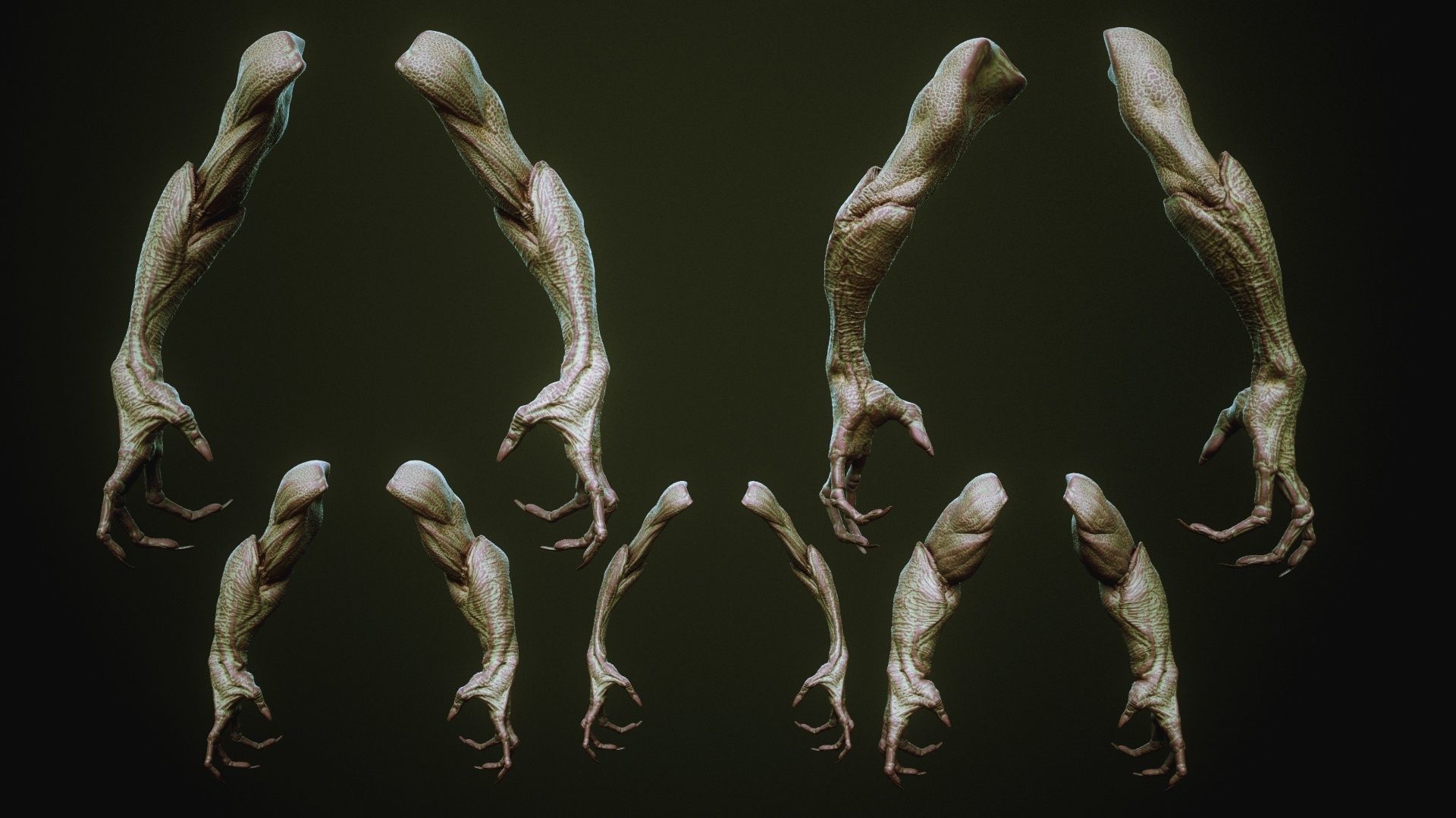 DEMON part three 40 Arms with Blendshapes 3D model_39